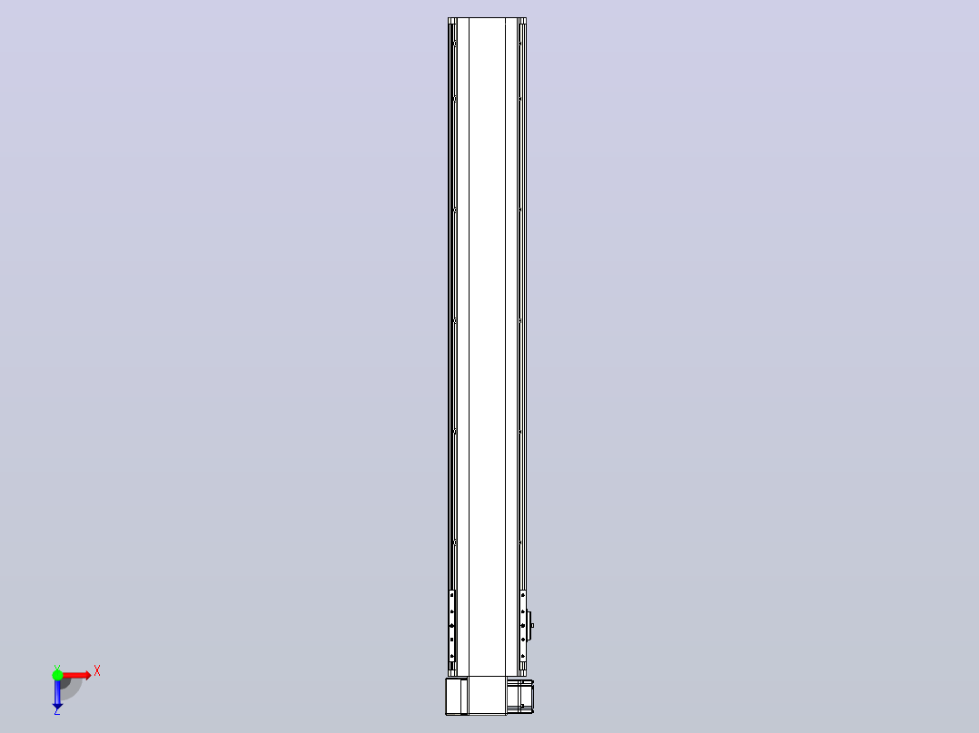 皮带直线轴半封闭可选导轨TPA-HNB-140D-120-L950-LP-C-P40-N3俯视图
