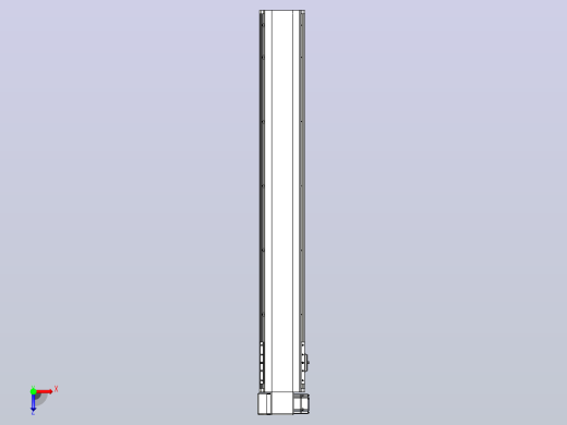 皮带直线轴半封闭可选导轨TPA-HNB-140D-120-L950-LP-C-P40-N3俯视缩略图