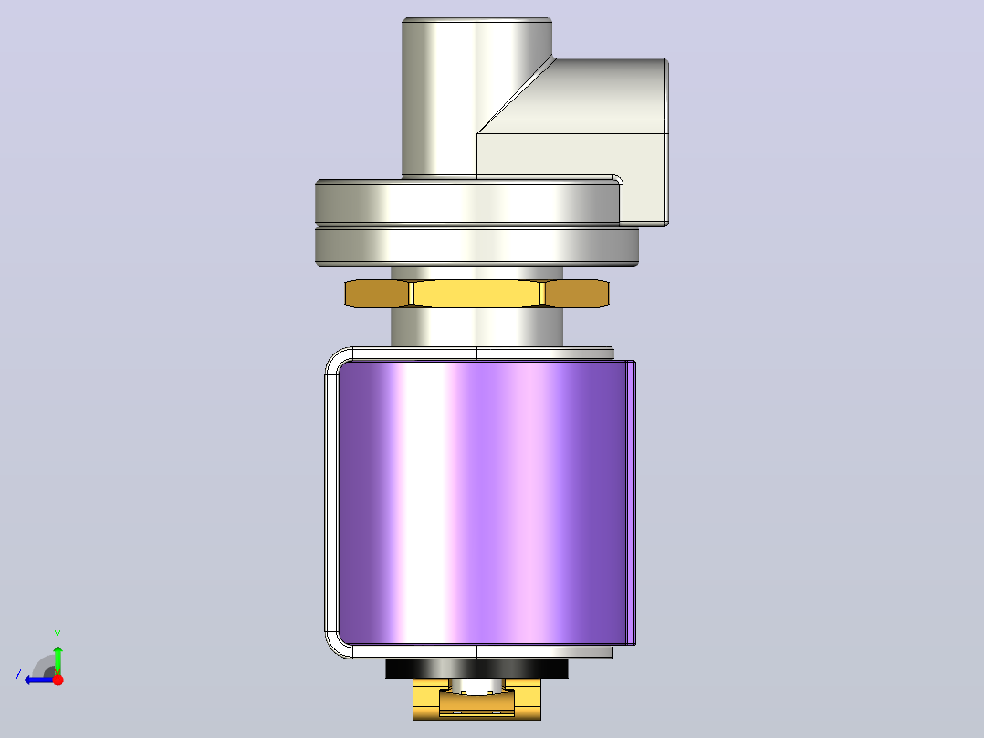 Goyen 1-8 电磁阀，基于RCA-3D2T型号右视图