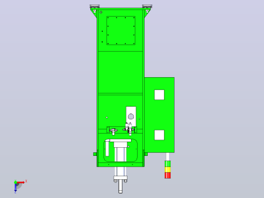 一款5T液压压机三维3D数模俯视缩略图