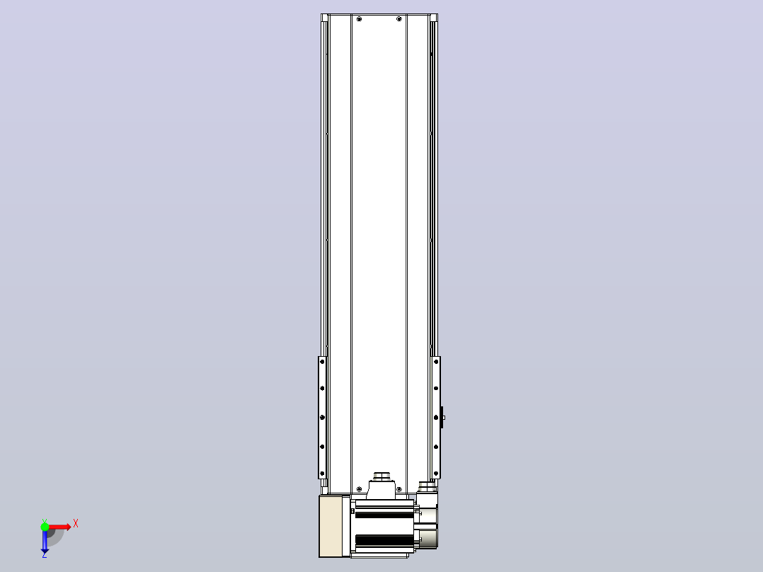皮带直线轴半封闭可选导轨TPA-HNB-220D-176-L500-LU-C-P1K-N3俯视图