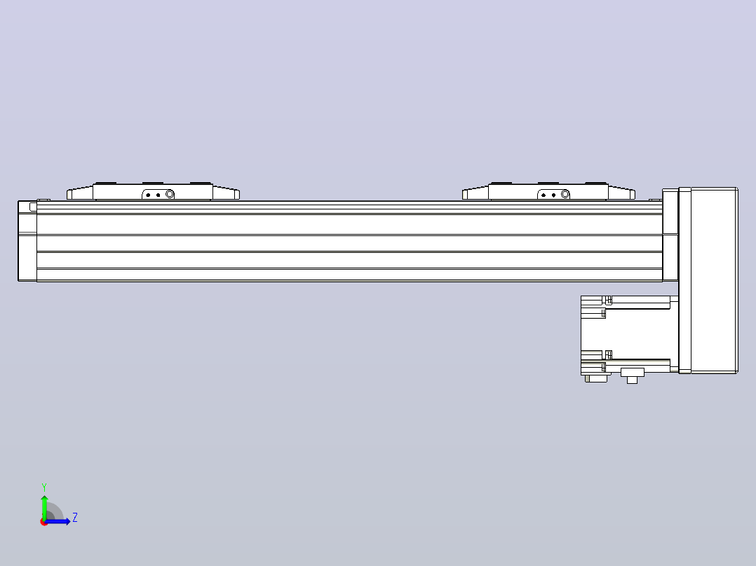 滚珠丝杠线性轴TPA-GCRS-80-1610C-L50-MP-M20-N3左视图