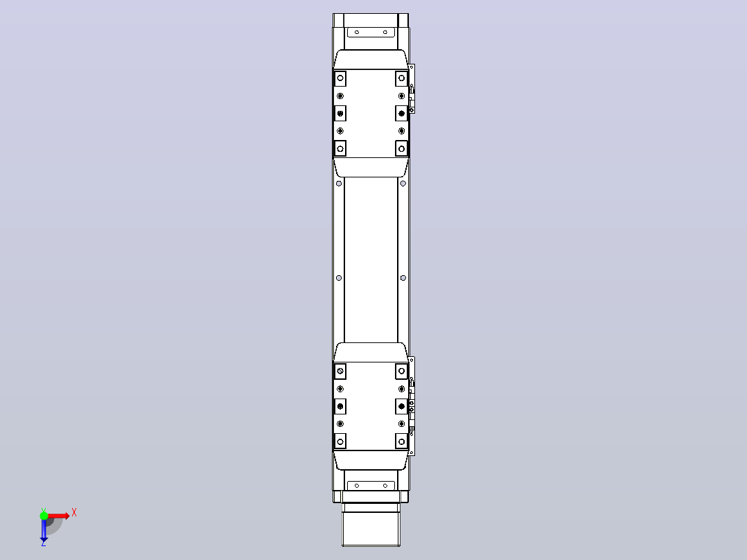 滚珠丝杠线性轴TPA-GCRS-80-1610C-L50-MP-M20-N3俯视图