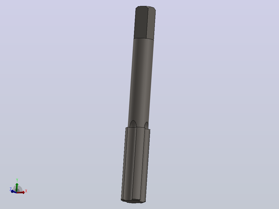 Solidworks可配置Tap -超过200种配置公制丝锥主视图