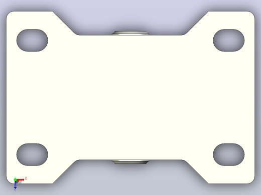 中载型(110~130kg)固定型脚轮[CAFG75-UB]俯视缩略图