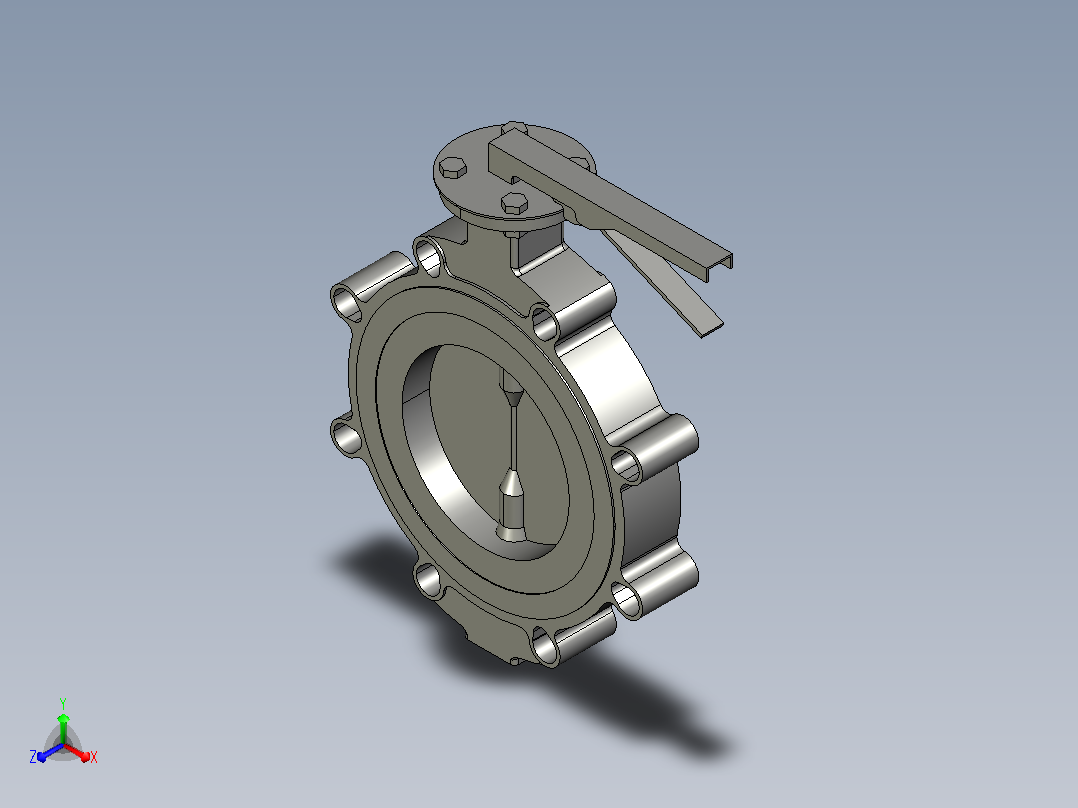 蝶阀主视图