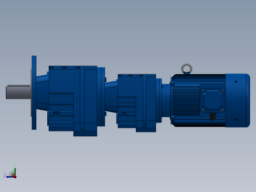 RF57R37法兰轴伸式组合型斜齿轮减速机RF57R37-Y0.25-4P-71-M1-0°-Φ200右视缩略图