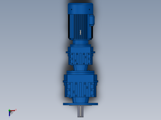 RF57R37法兰轴伸式组合型斜齿轮减速机RF57R37-Y0.25-4P-71-M1-0°-Φ200俯视缩略图