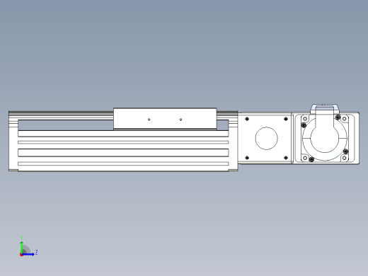 皮带直线轴半封闭可选导轨TPA-HNB-140D-120-L50-MR-Y-P40-N3左视缩略图