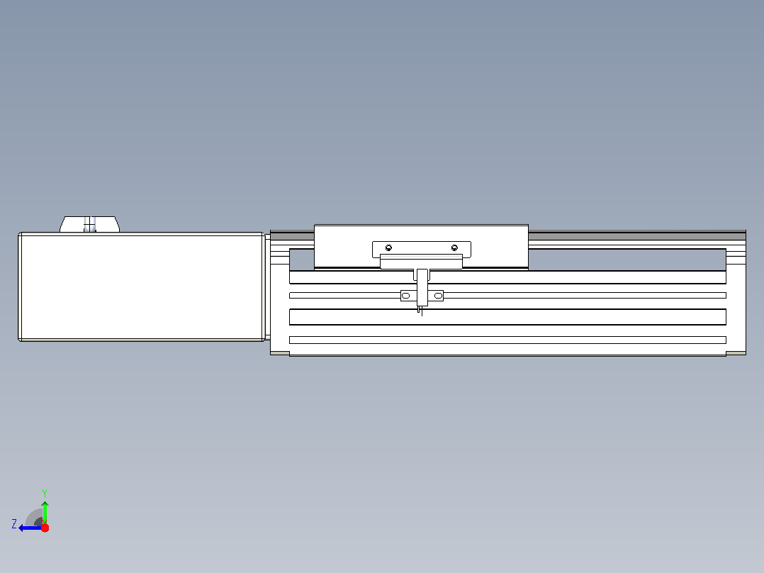 皮带直线轴半封闭可选导轨TPA-HNB-140D-120-L50-MR-Y-P40-N3右视图