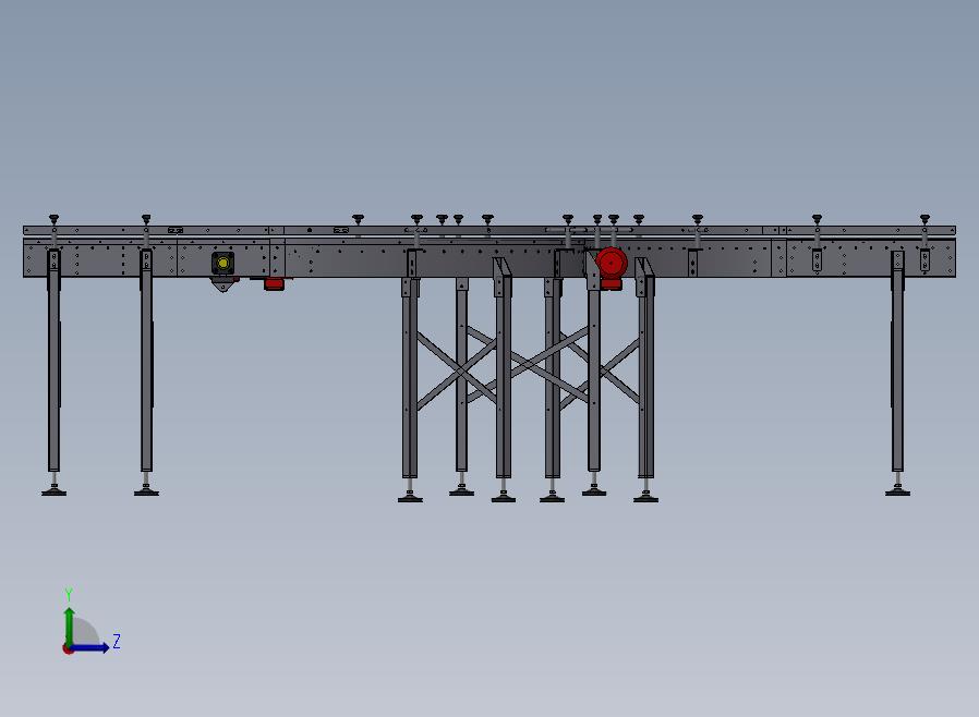 输送流水线左视图