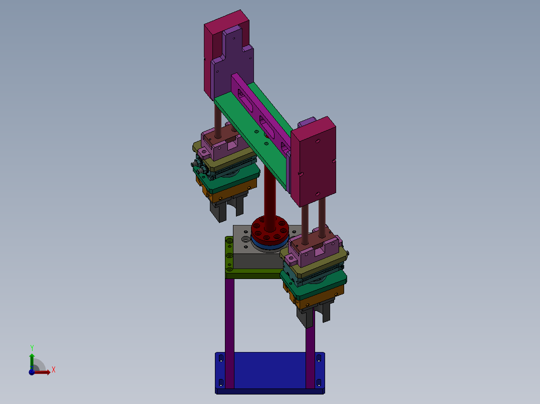 旋转气缸取料上下料带旋转取料带旋转机构sw13可编辑前视图