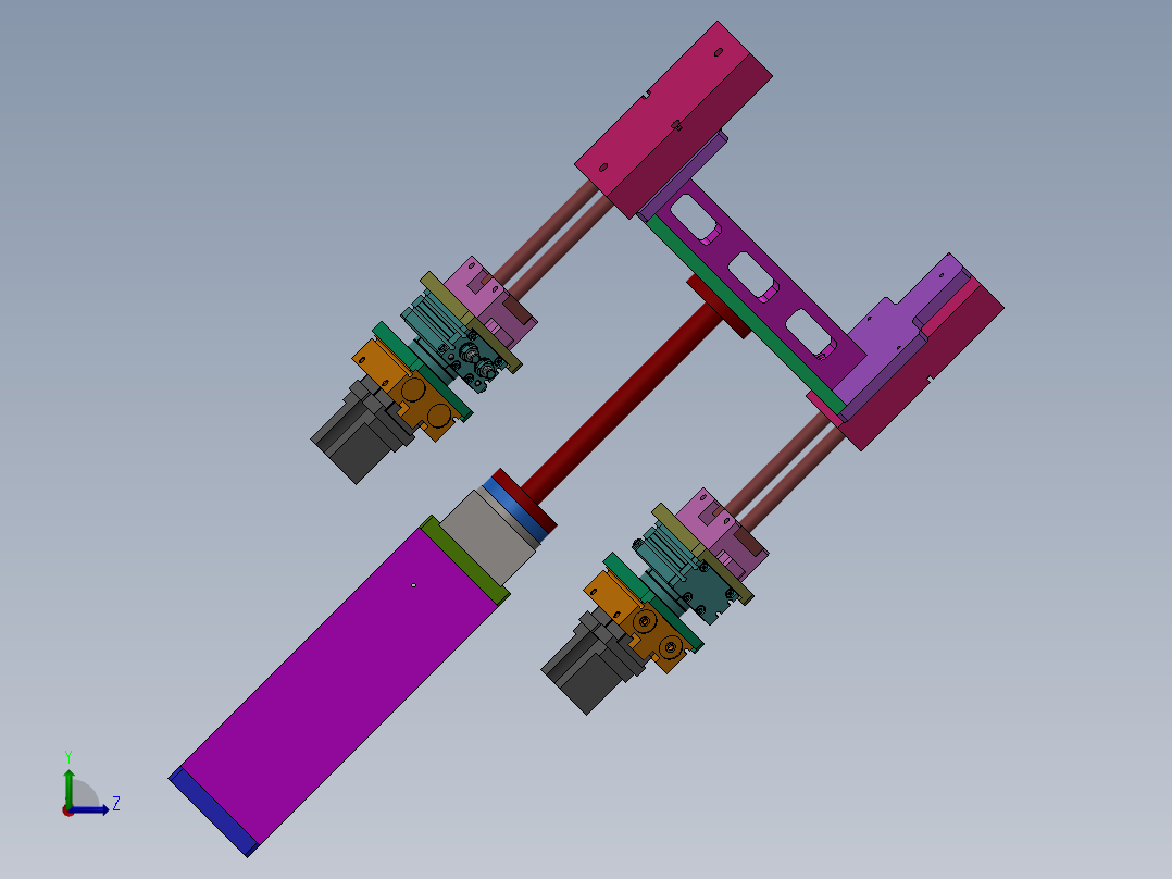 旋转气缸取料上下料带旋转取料带旋转机构sw13可编辑左视图