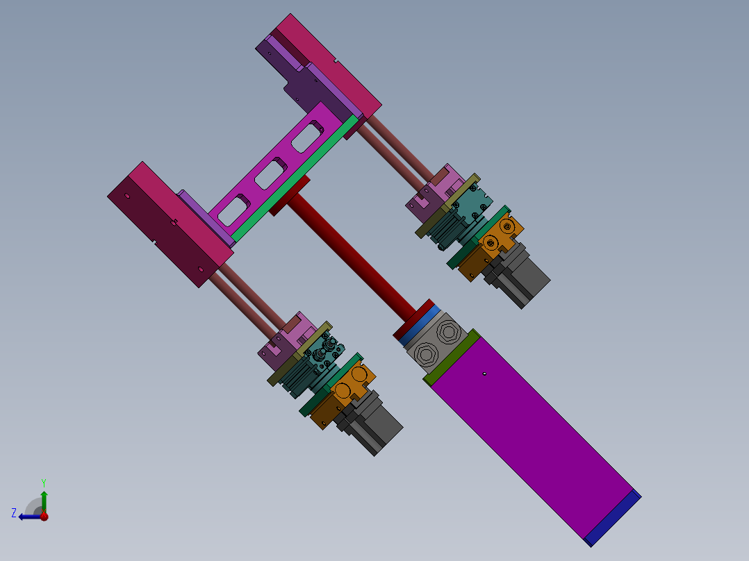 旋转气缸取料上下料带旋转取料带旋转机构sw13可编辑右视图