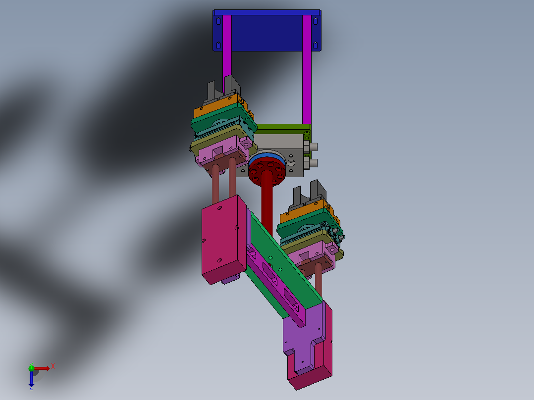 旋转气缸取料上下料带旋转取料带旋转机构sw13可编辑俯视图