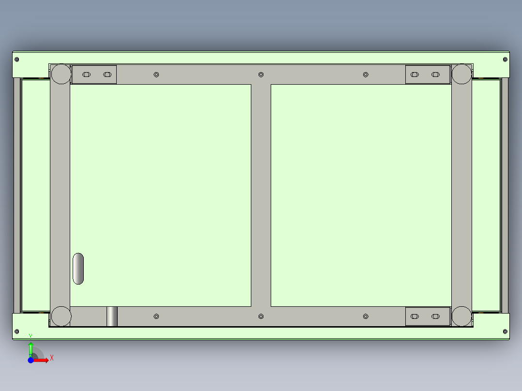 LCD玻璃传动流水线前视图