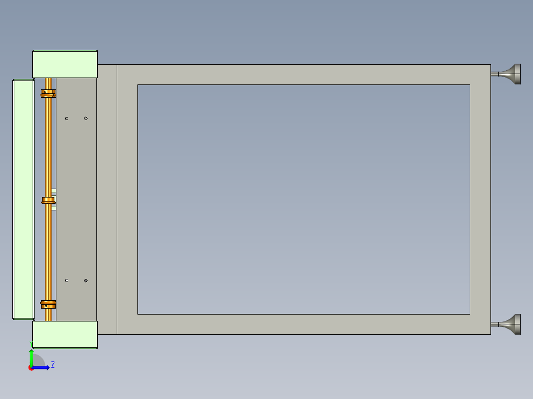 LCD玻璃传动流水线左视图
