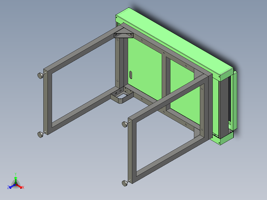 LCD玻璃传动流水线正等轴测图