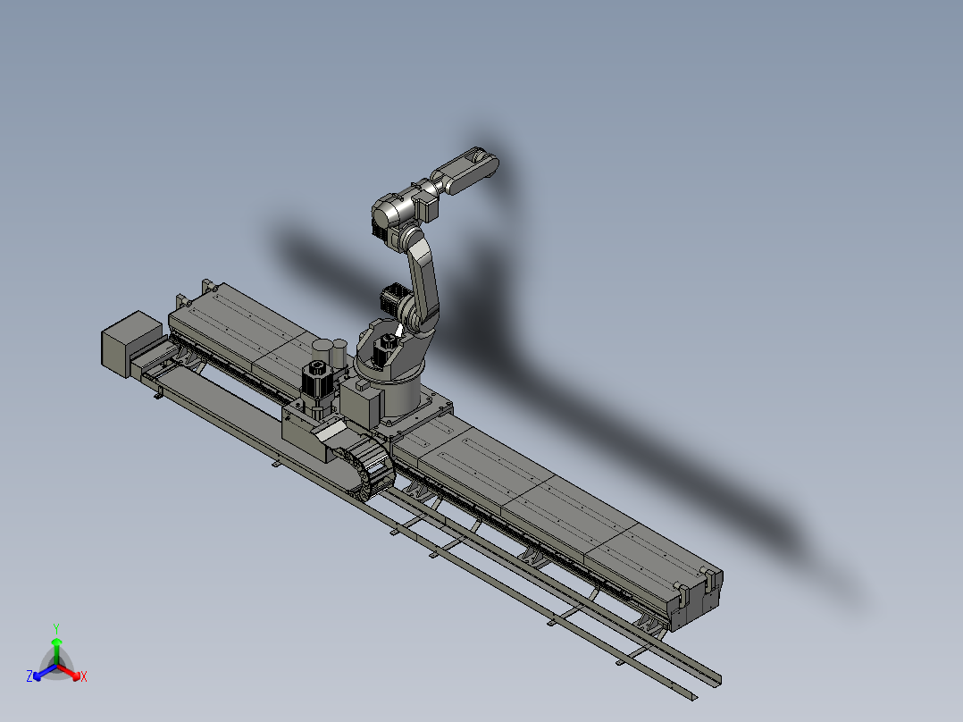 RB08 4m移动地轨正等轴测图