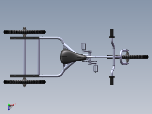三轮车3D模型俯视缩略图