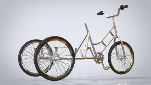 三轮车3D模型缩略图