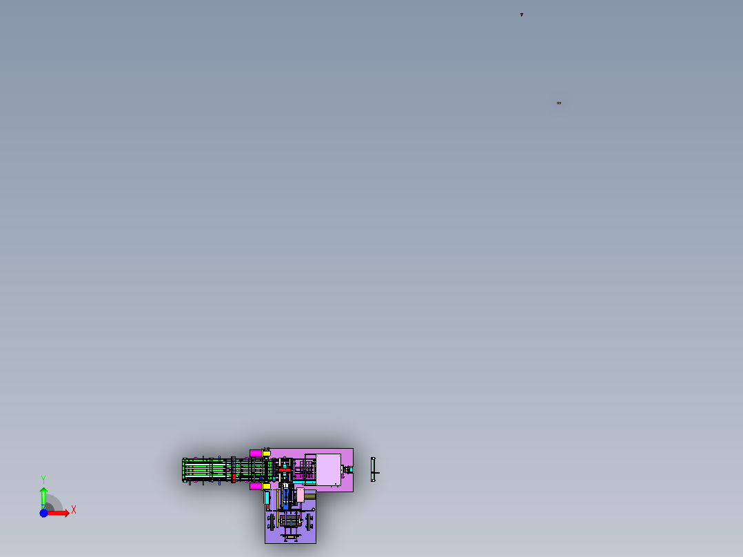 3拉线式纸箱包装机stp前视图