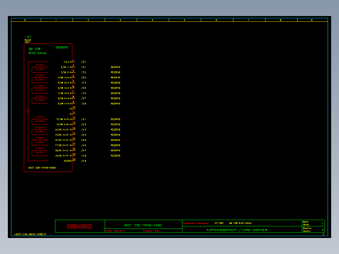Siemens西门子S7-300电气 CAD图纸