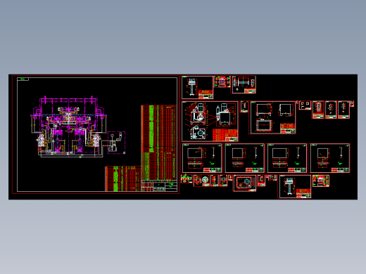 覆膜机液压系统CAD