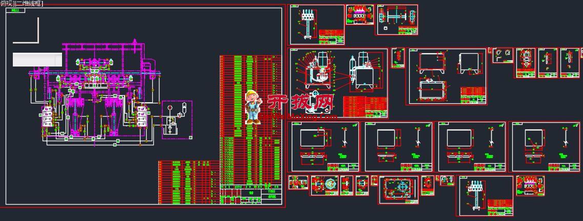 覆膜机液压系统CAD