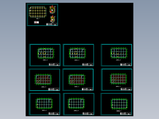 某三层框架结构厂房设计全套图纸及计算书2500平米左右