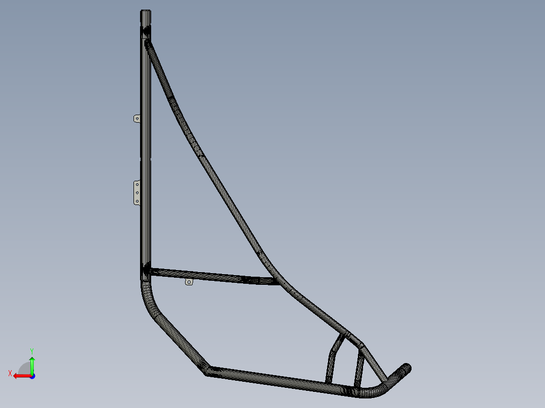 飞行器结构模型后视图