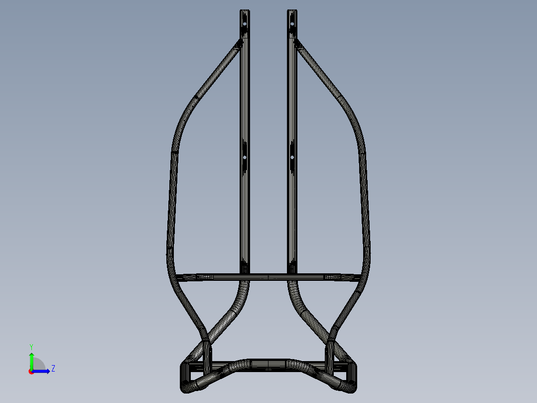 飞行器结构模型左视图