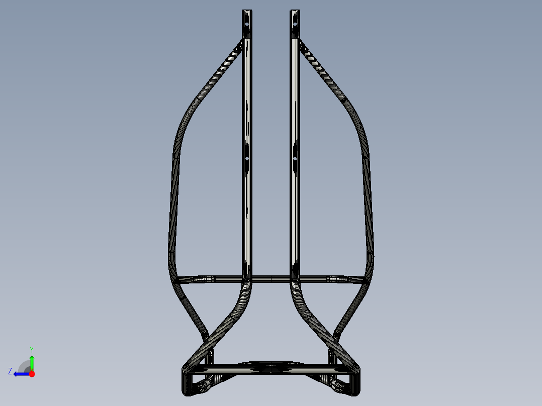 飞行器结构模型右视图