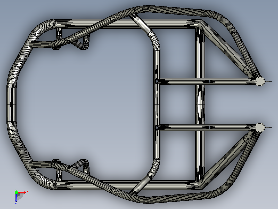飞行器结构模型俯视图