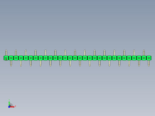 彩色公排针 100mil 2.54mm 系列-DS1022_green_30p_100mil_Type_SMT_R1_rev1.0前视缩略图