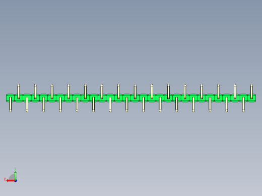 彩色公排针 100mil 2.54mm 系列-DS1022_green_30p_100mil_Type_SMT_R1_rev1.0后视缩略图