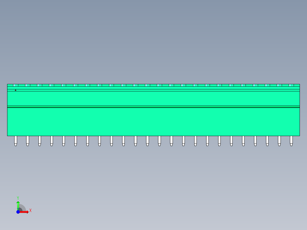 DEGSON 2EDG 系列 5.08mm 可插拔接线端子组-2EDGVH-5.08-48P-14-00AH前视图