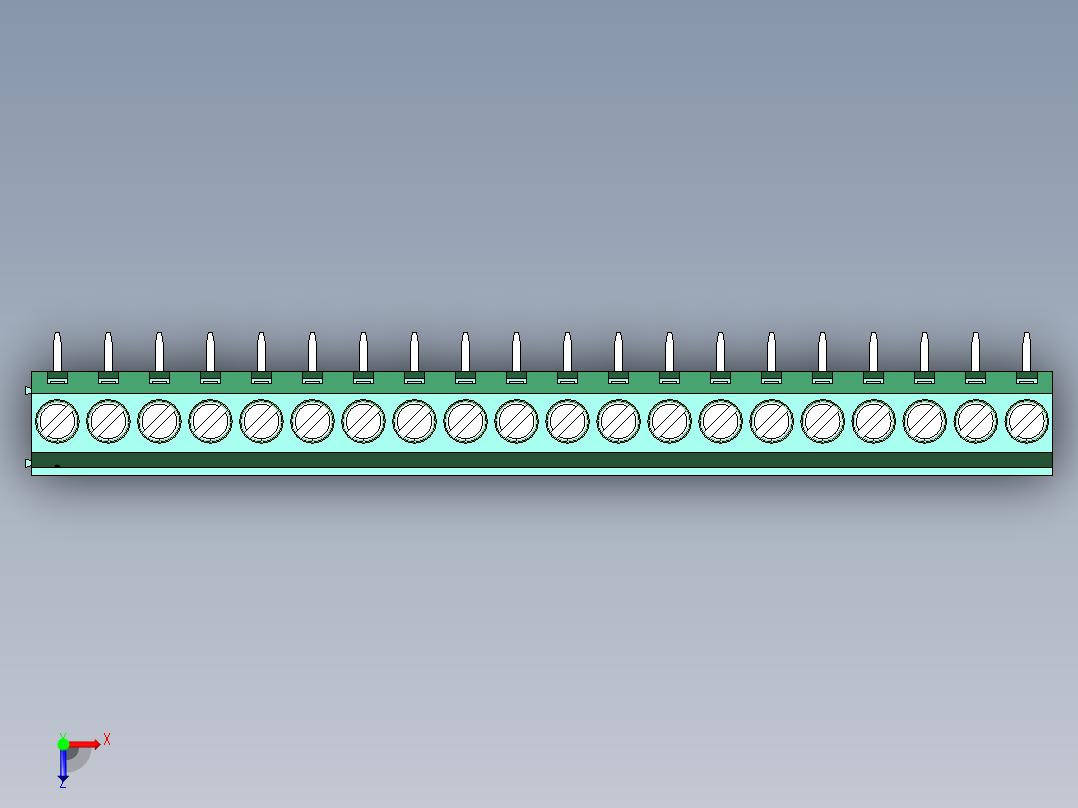 DEGSON DG128 系列 5.07.5mm 接线端子-DG128R-5.0-20P-14-00AH俯视图