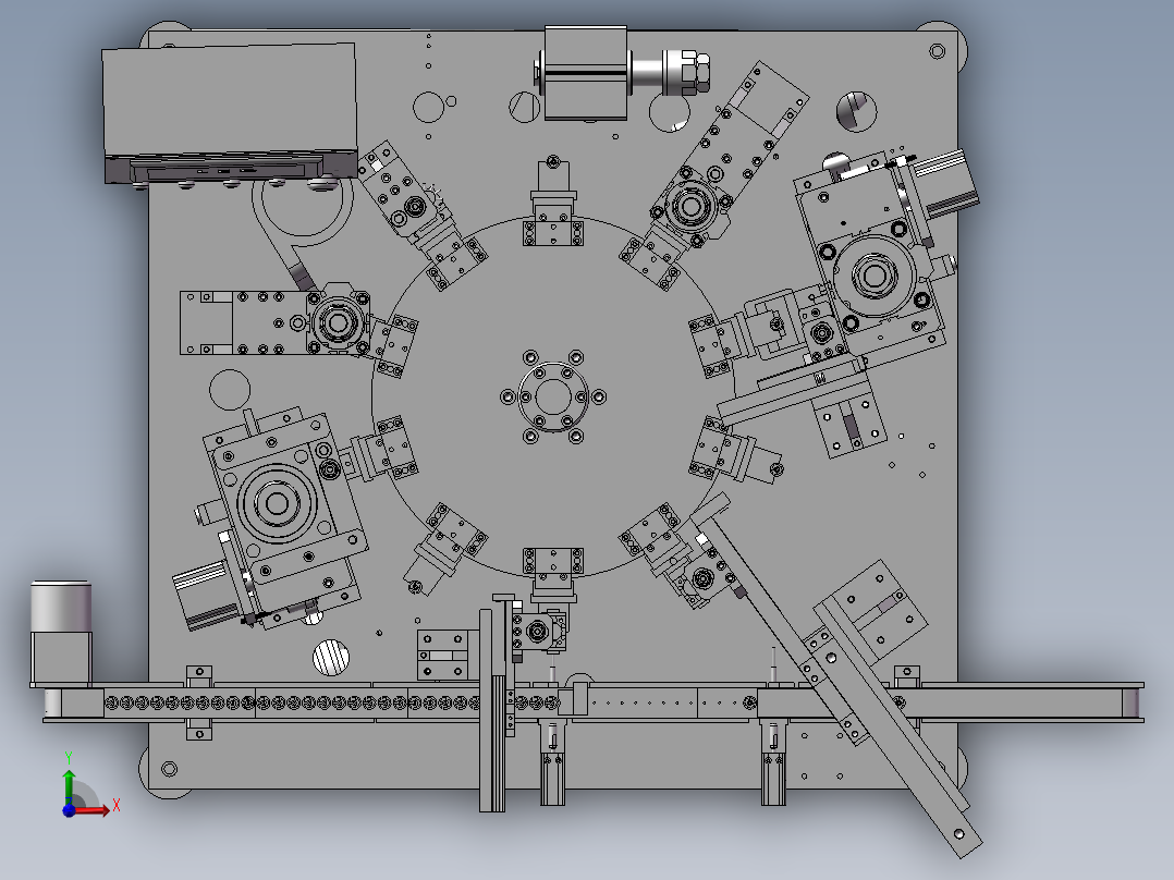 微型马达转子绝缘片组装机前视图