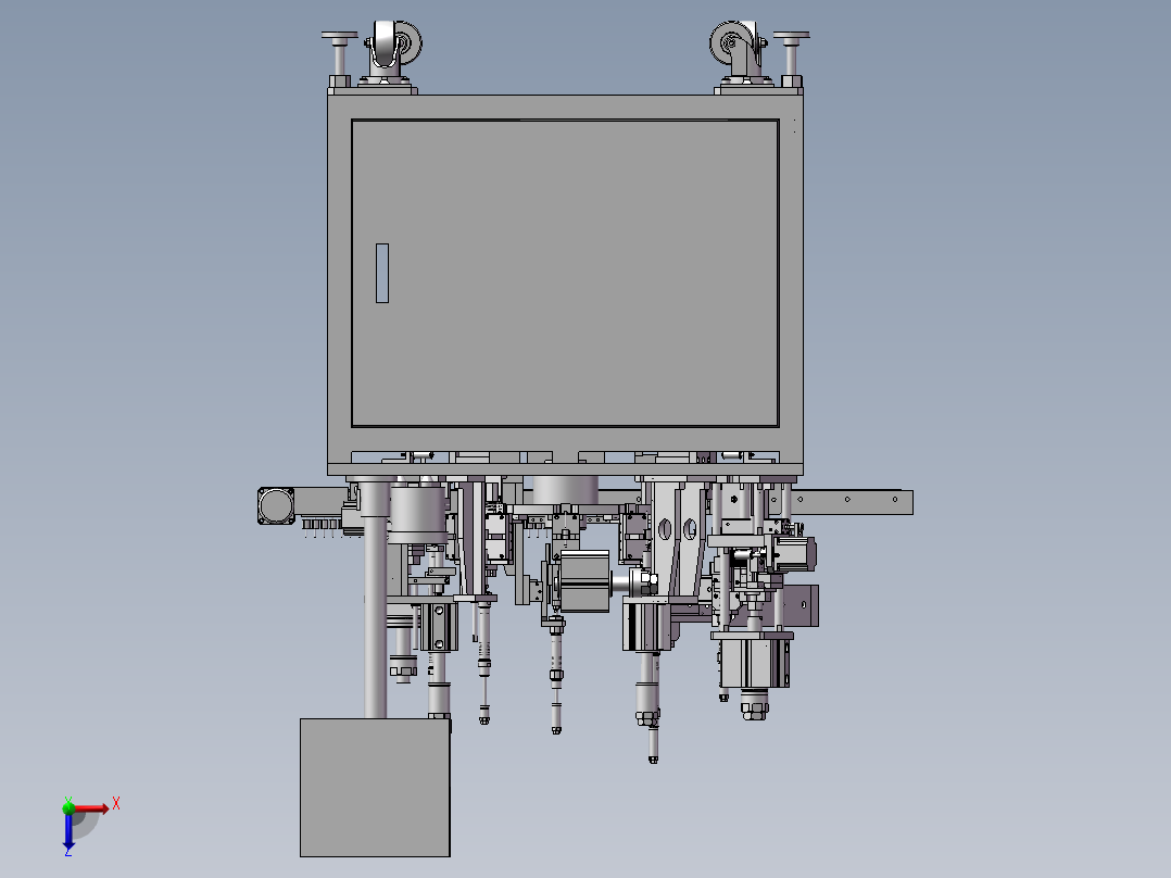 微型马达转子绝缘片组装机俯视图