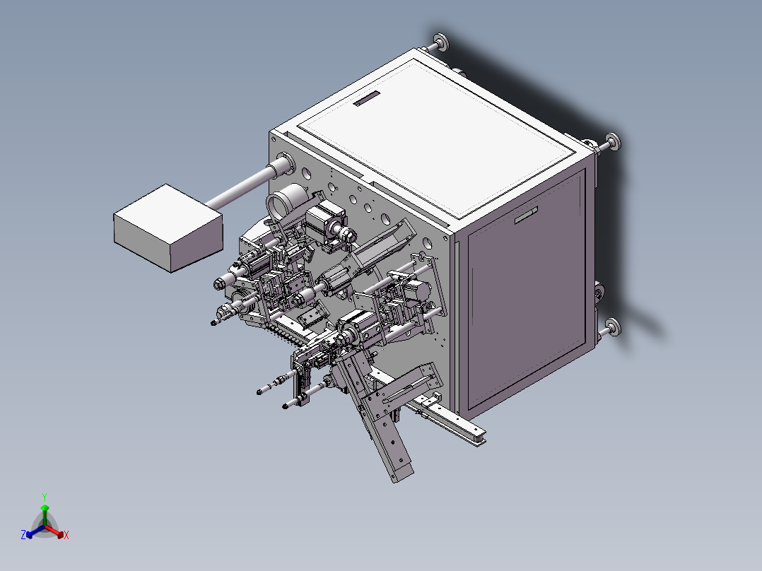 微型马达转子绝缘片组装机正等轴测图