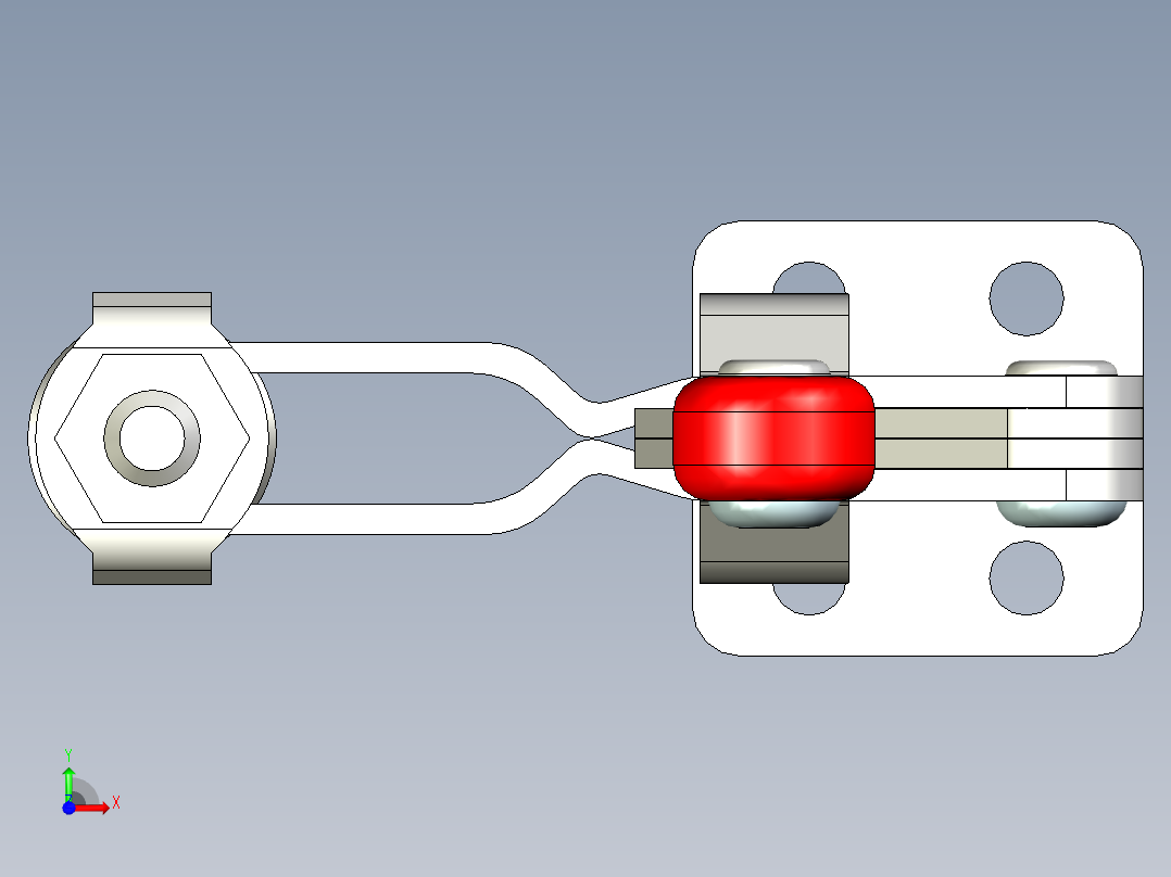 垂直式夾鉗SSP(D)-3D多系列多零件图纸模型前视图