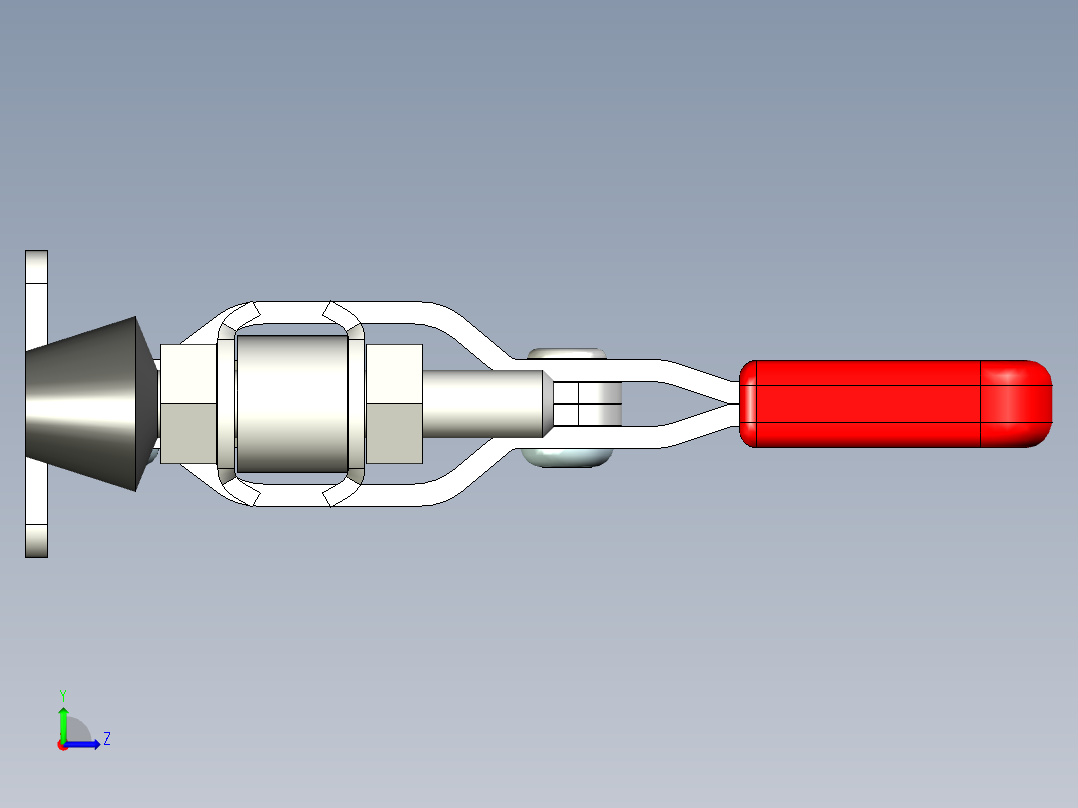 垂直式夾鉗SSP(D)-3D多系列多零件图纸模型左视图