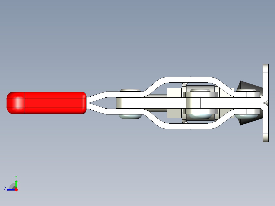 垂直式夾鉗SSP(D)-3D多系列多零件图纸模型右视图