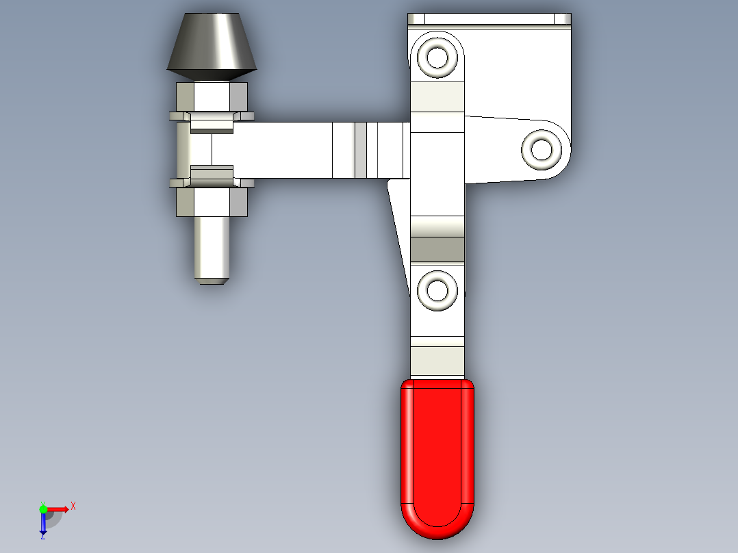 垂直式夾鉗SSP(D)-3D多系列多零件图纸模型俯视图