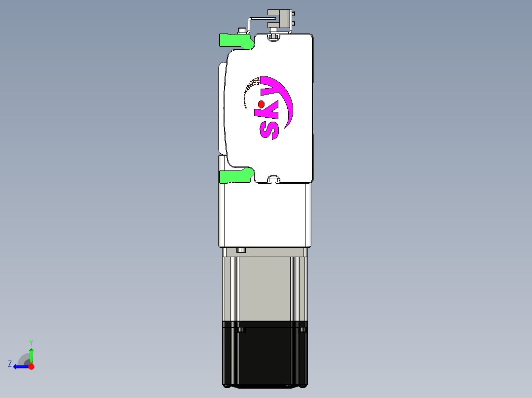 同步带滑台-半封闭B10-L90-S2400-L-P40-D3右视图
