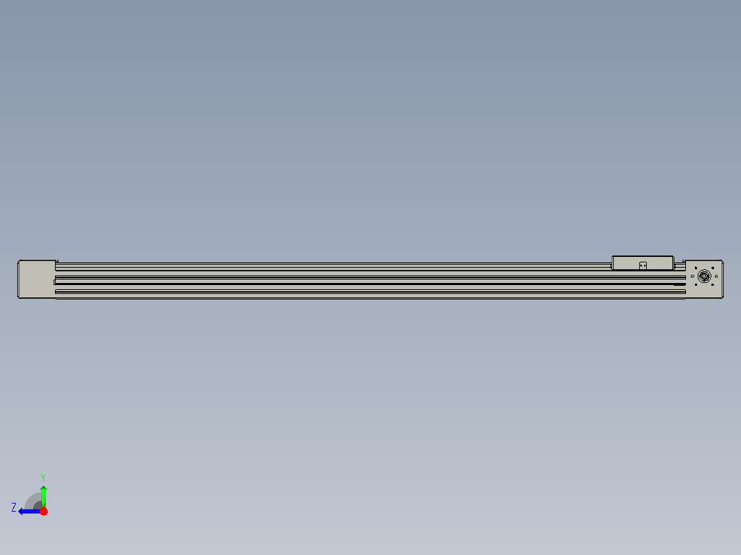 威洛博直线电机模组EB6-L140-S1150-光轴右视图