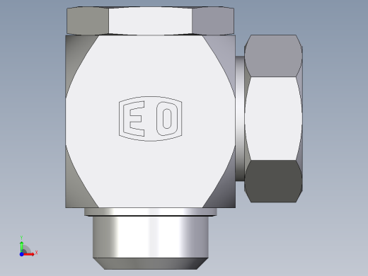 卡套式工业通用硬管接头EO_High_pressure_banjo_elbow_WH42LMCF前视缩略图