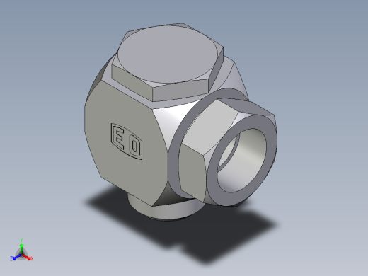 卡套式工业通用硬管接头EO_High_pressure_banjo_elbow_WH42LMCF正等轴测缩略图