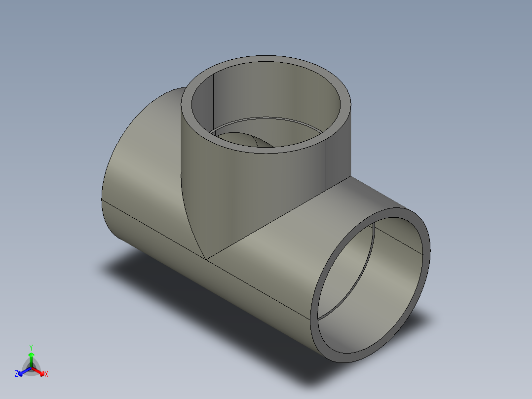 船舶管路系统SeaCor_Tee_SxSxS_37J101060_6in正等轴测图